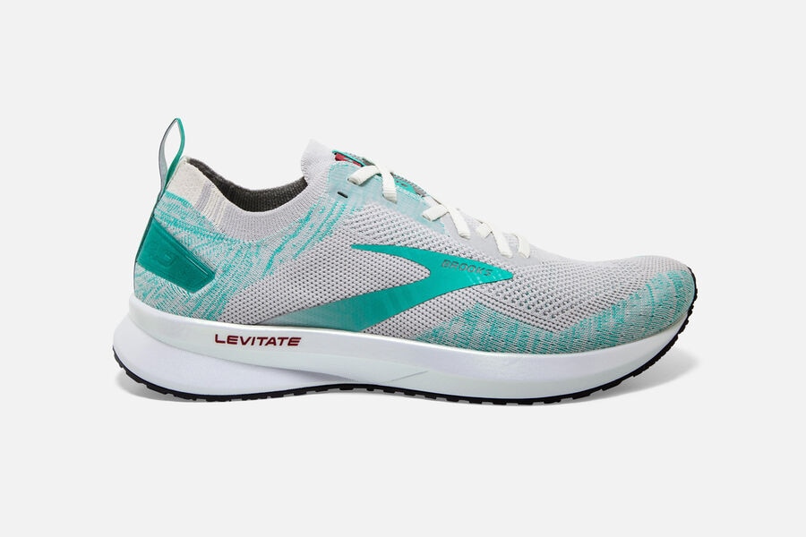 Brooks Levitate 4 Road Running Shoes Womens Grey/Turquoise 108357-RFP